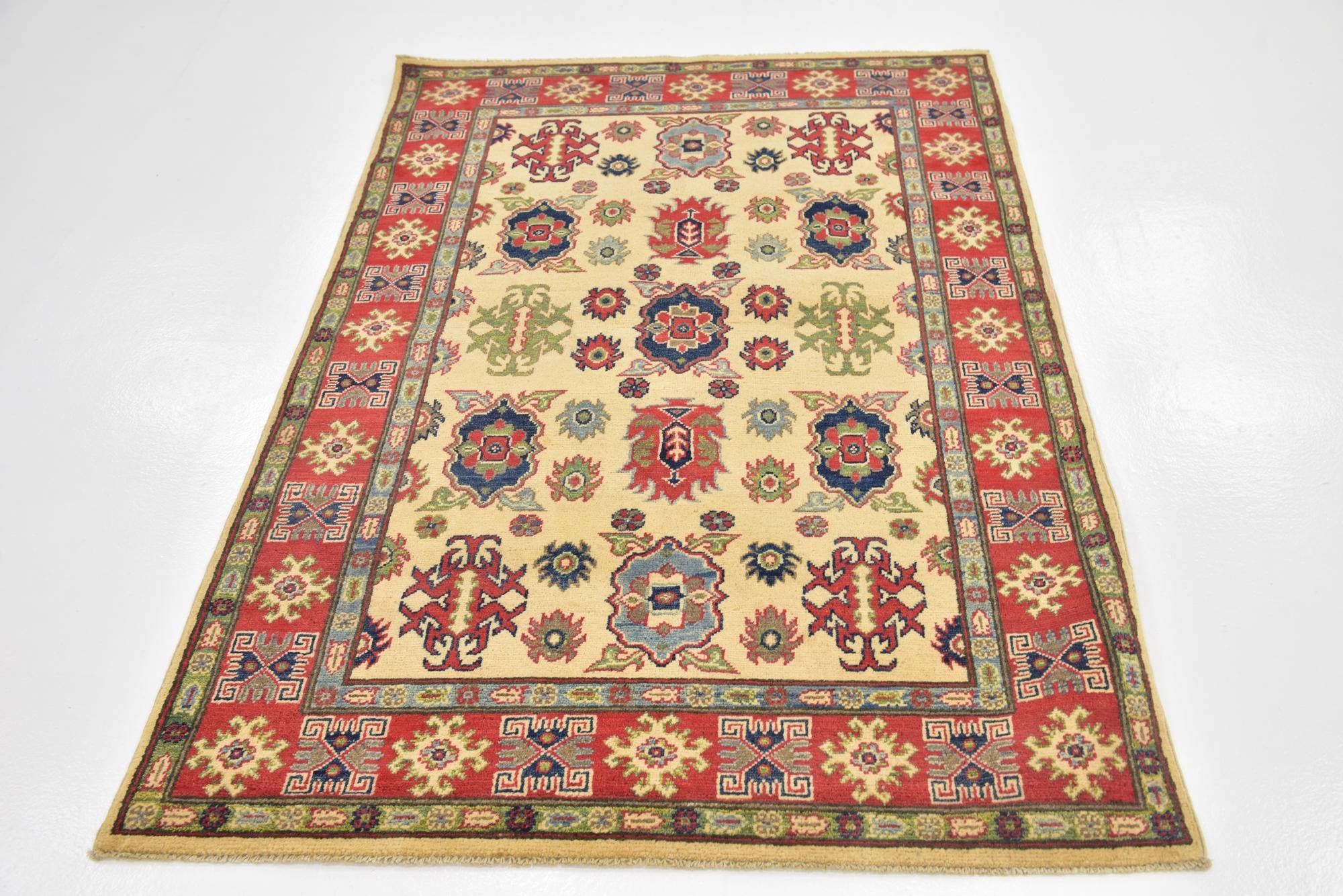 4' x 6' Hand Knotted Kazak Rug