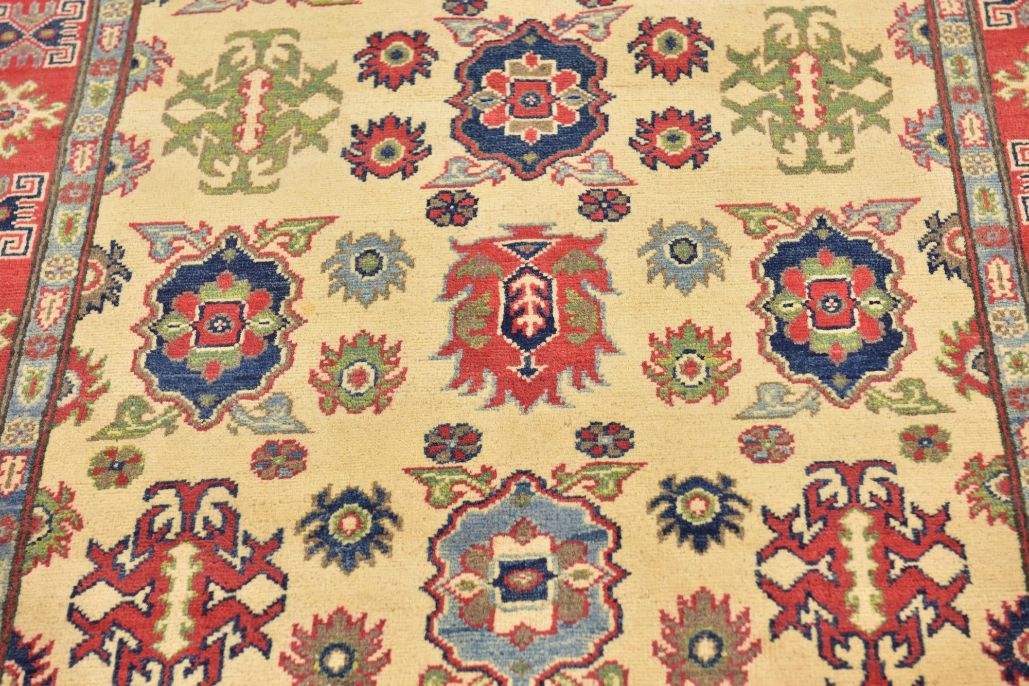 4' x 6' Hand Knotted Kazak Rug