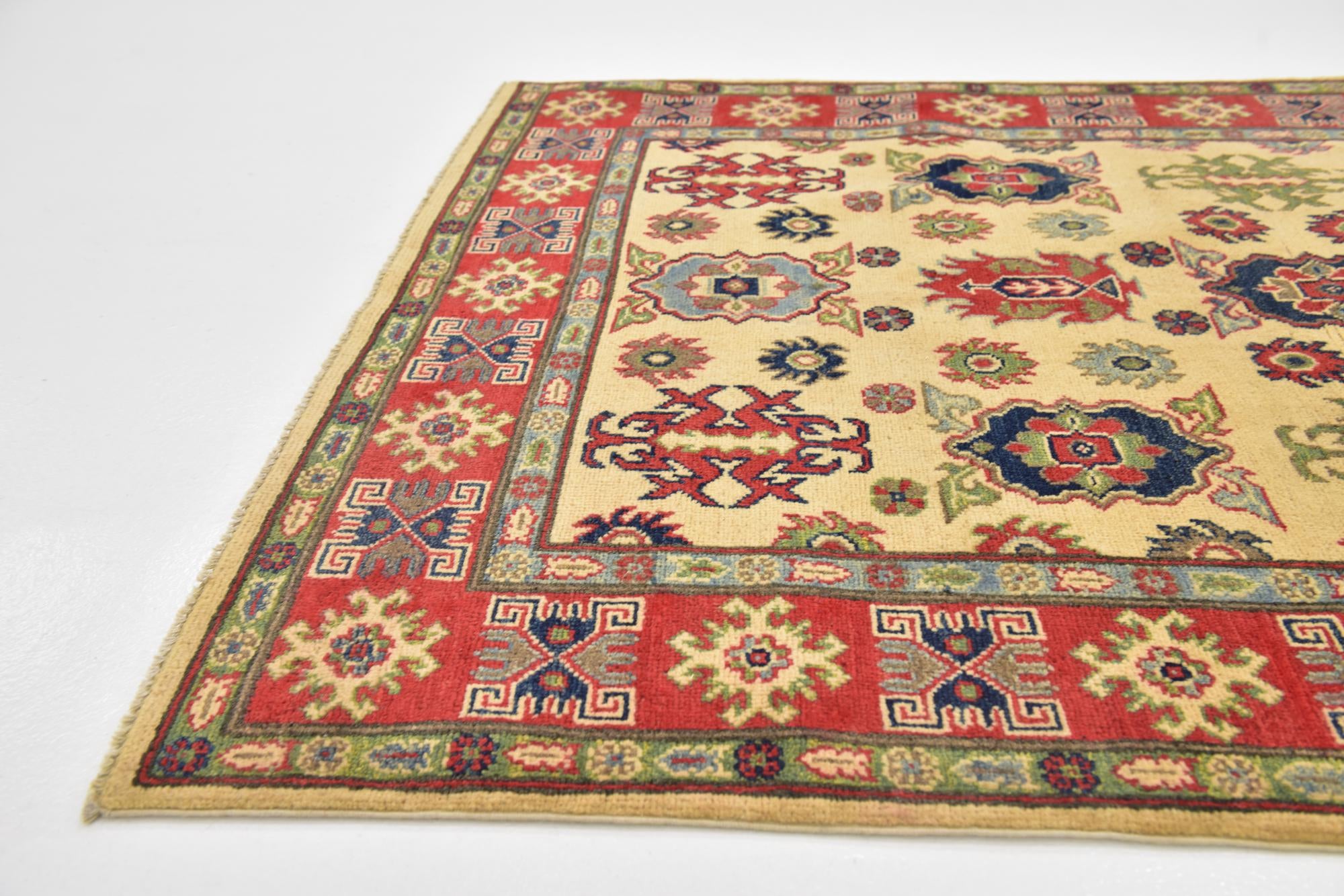 4' x 6' Hand Knotted Kazak Rug