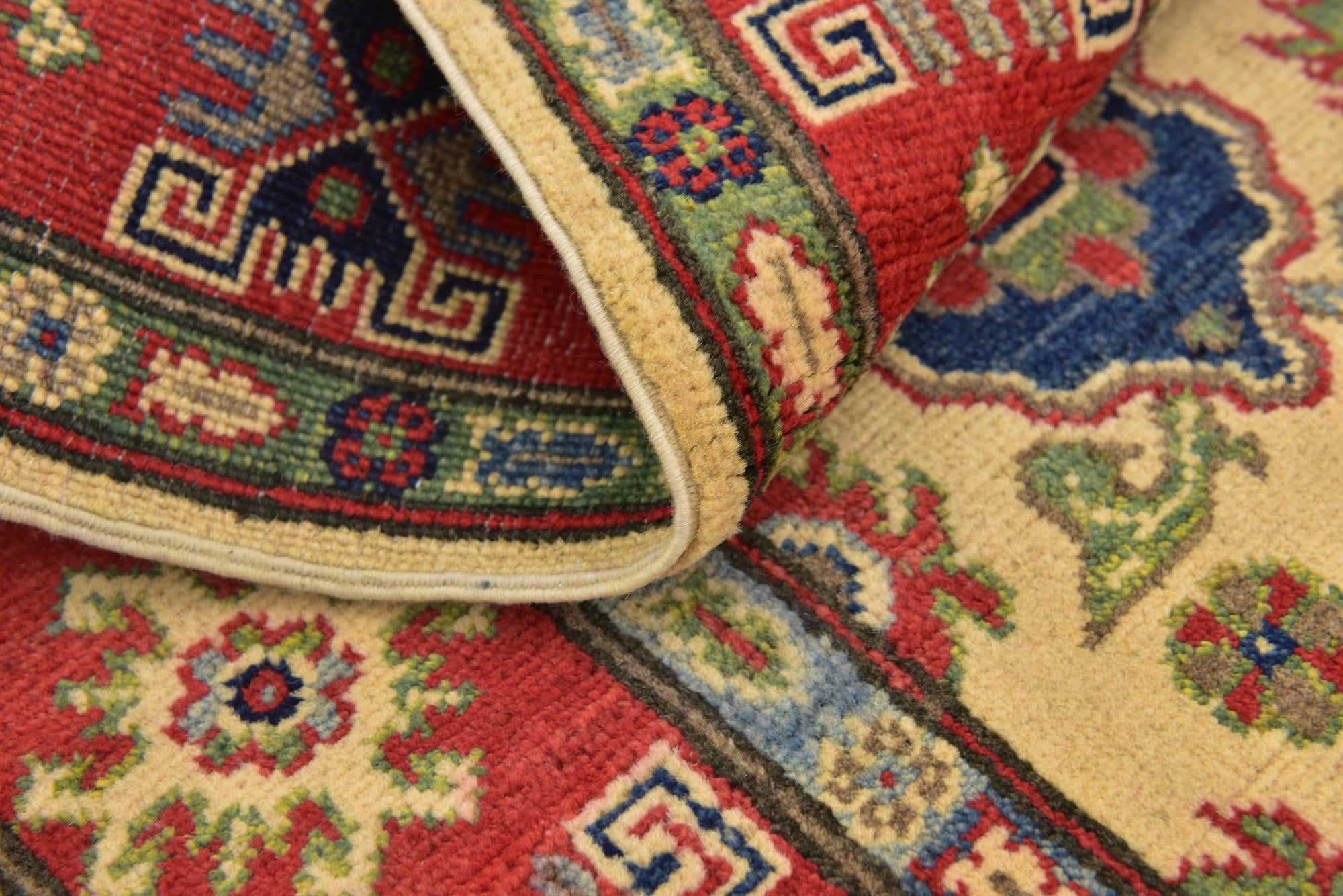 4' x 6' Hand Knotted Kazak Rug