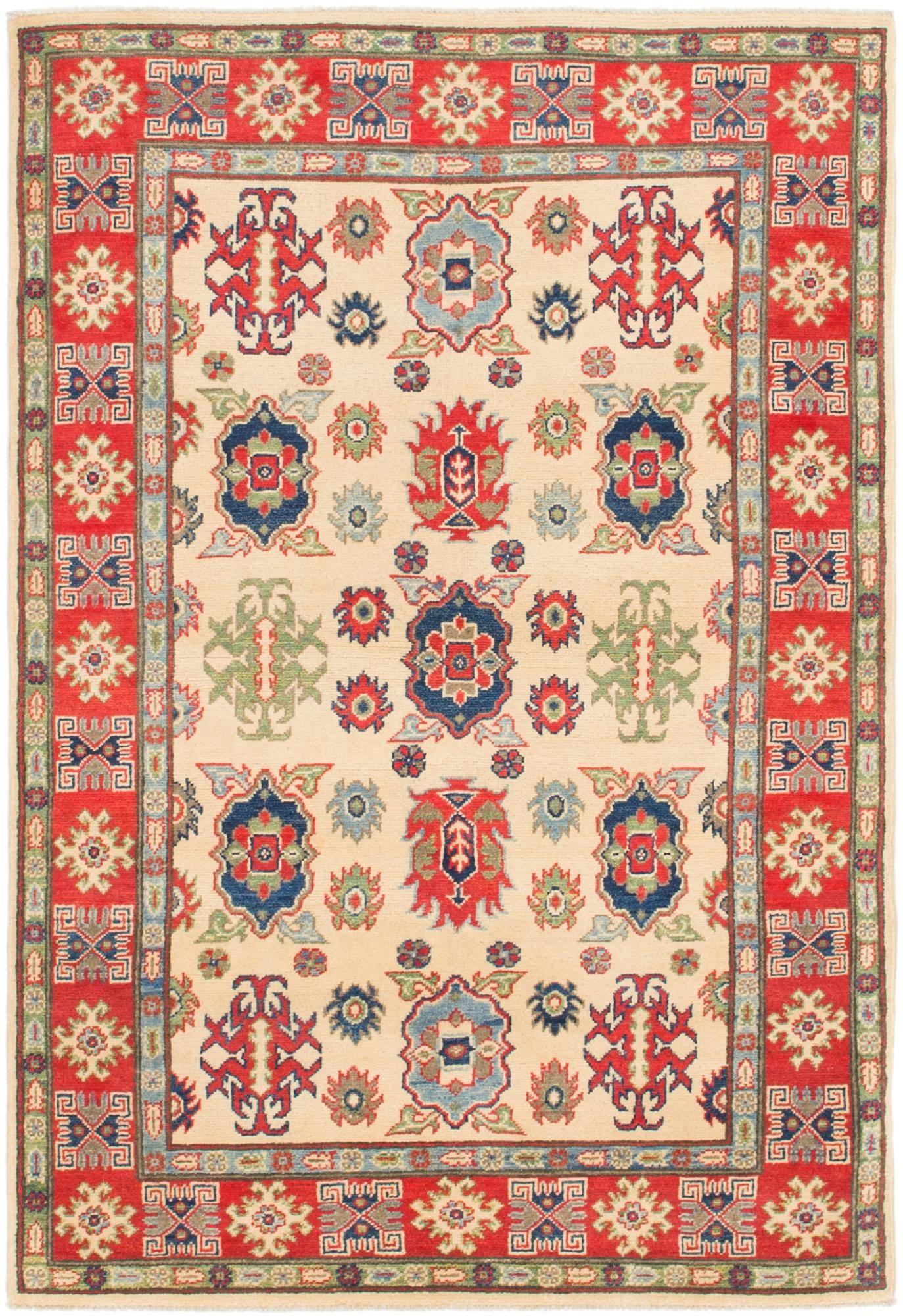4' x 6' Hand Knotted Kazak Rug