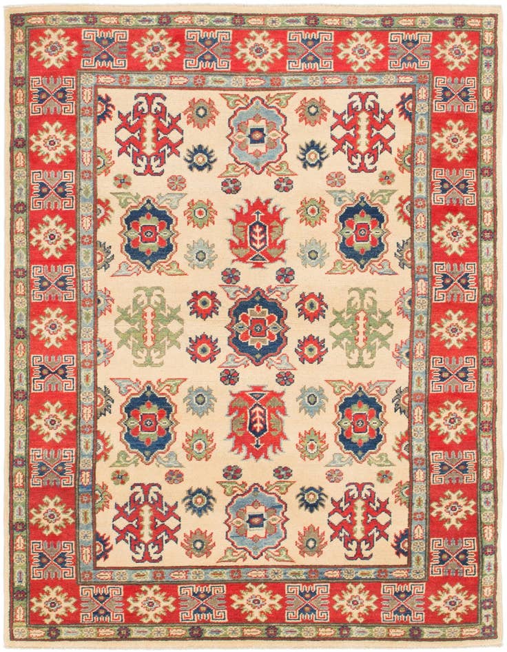 Detail image of 4' x 6' Hand Knotted Kazak Rug