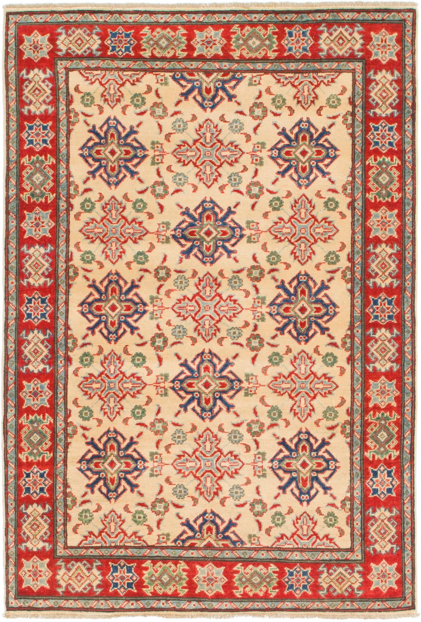 4' x 6' Hand Knotted Kazak Rug