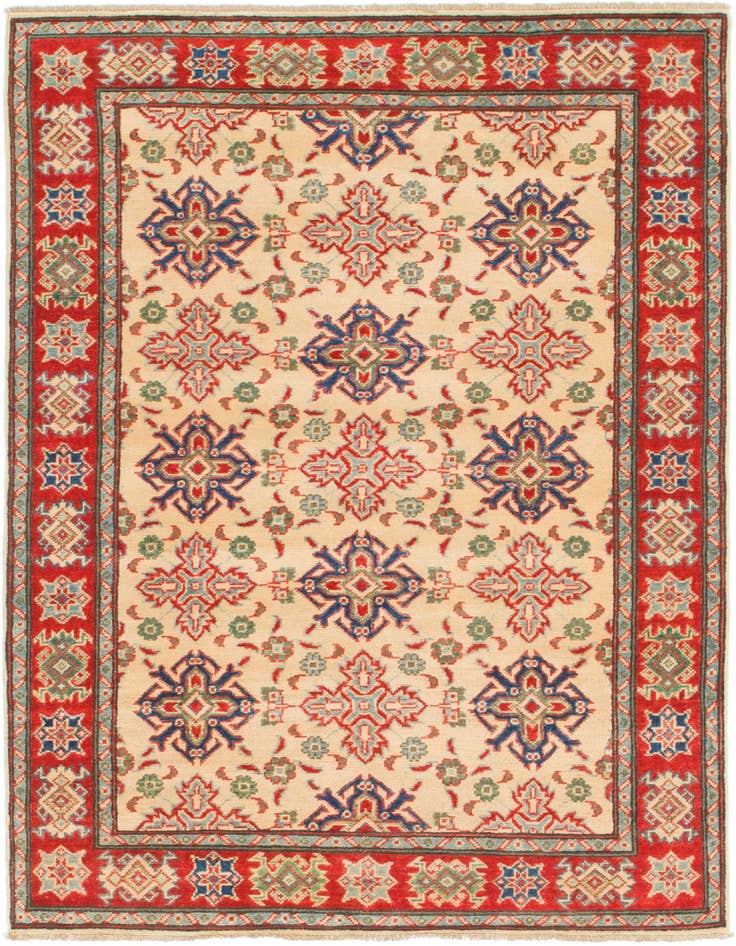 Detail image of 4' x 6' Hand Knotted Kazak Rug