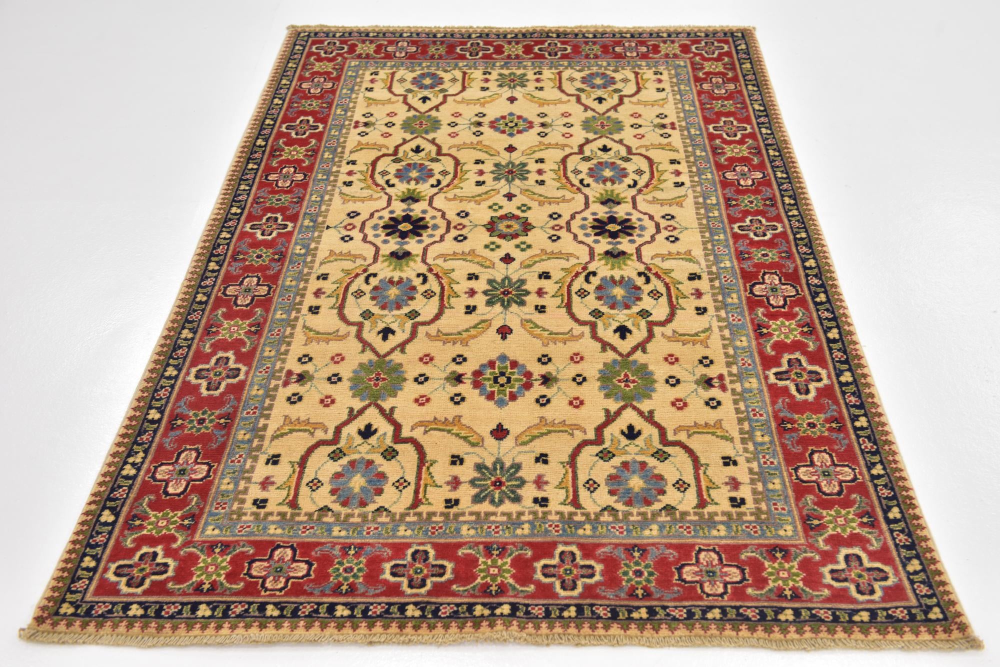 4' x 6' Hand Knotted Kazak Rug