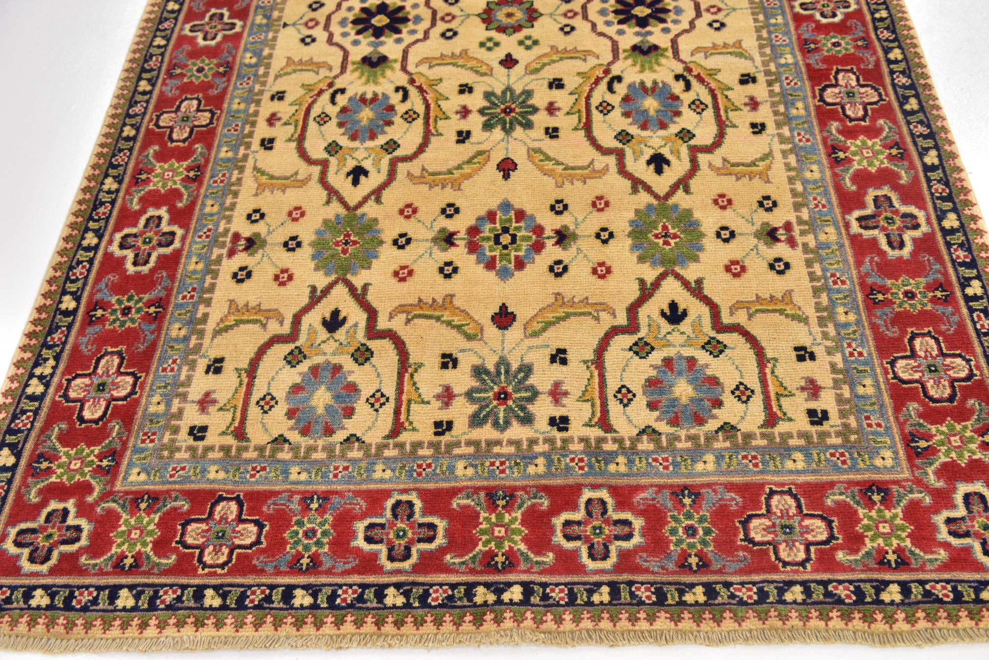 4' x 6' Hand Knotted Kazak Rug