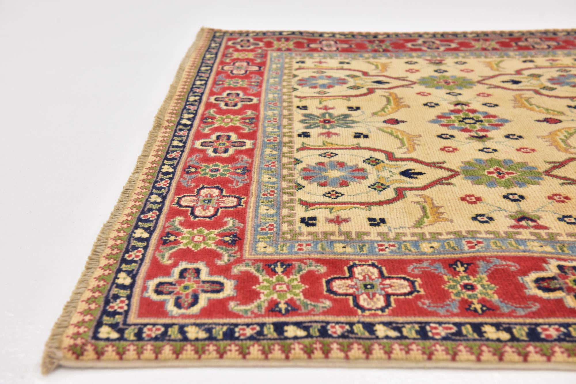 4' x 6' Hand Knotted Kazak Rug