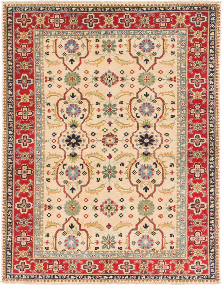 Detail image of 4' x 6' Hand Knotted Kazak Rug