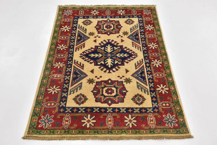 Detail image of 2' 8 x 4' 2 Hand Knotted Kazak Rug