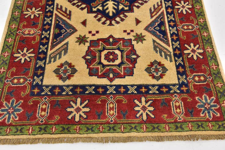 Detail image of 2' 8 x 4' 2 Hand Knotted Kazak Rug