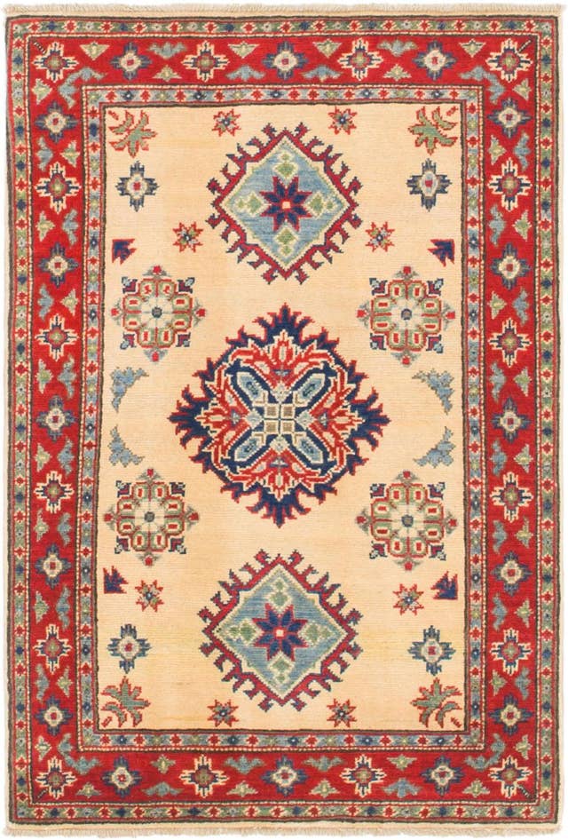 Detail image of 2' 9 x 4' 2 Hand Knotted Kazak Rug