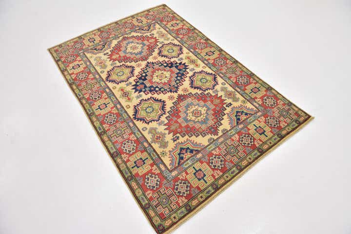 4' x 6' Hand Knotted Kazak Rug