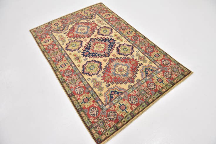 Detail image of 4' x 6' Hand Knotted Kazak Rug