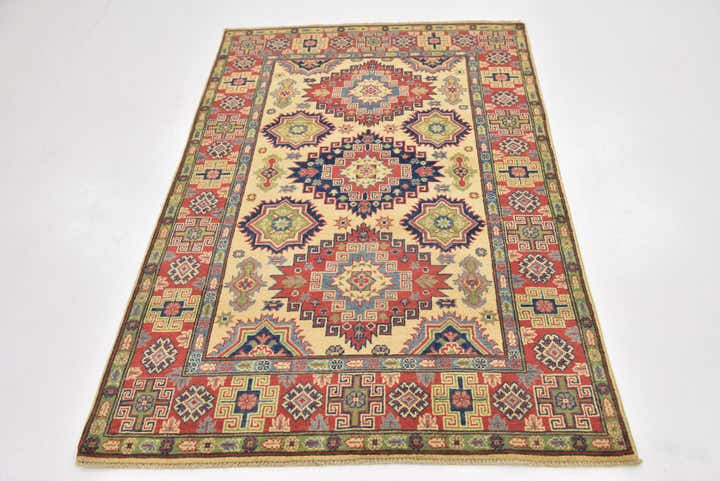 4' x 6' Hand Knotted Kazak Rug