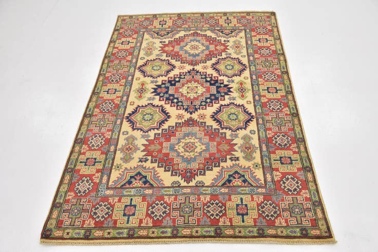 Detail image of 4' x 6' Hand Knotted Kazak Rug