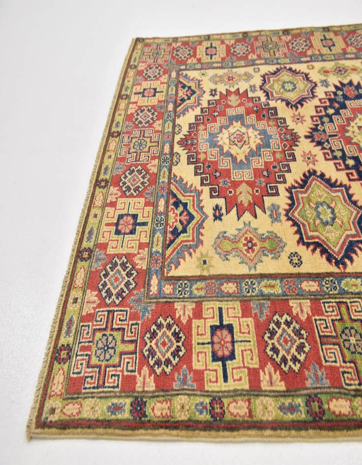 Detail image of 4' x 6' Hand Knotted Kazak Rug