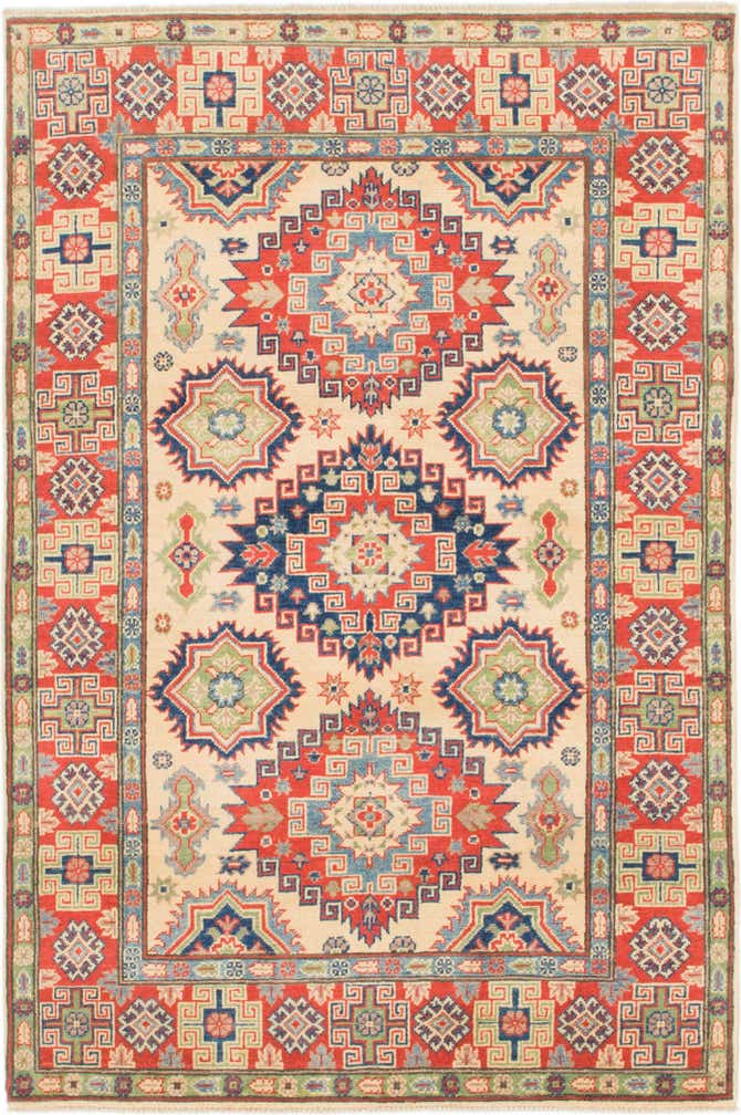4' x 6' Hand Knotted Kazak Rug