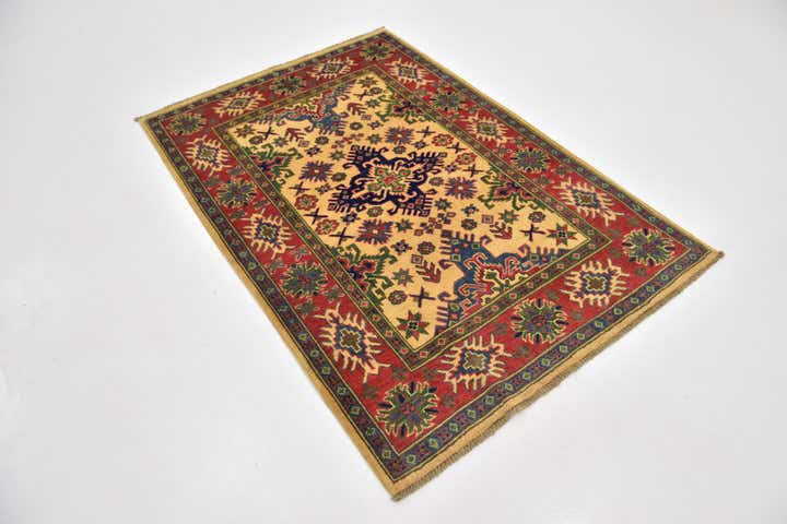 4' x 5' 10 Hand Knotted Kazak Rug