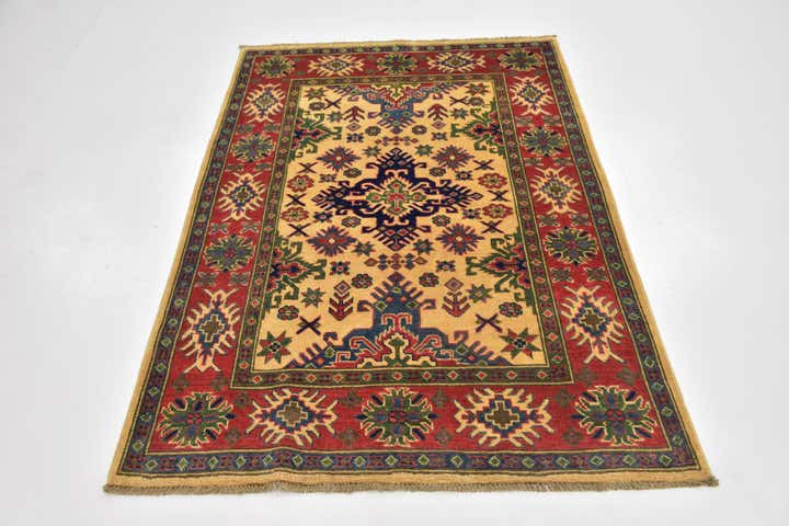 4' x 5' 10 Hand Knotted Kazak Rug