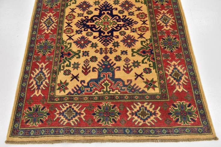 Detail image of 4' x 5' 10 Hand Knotted Kazak Rug