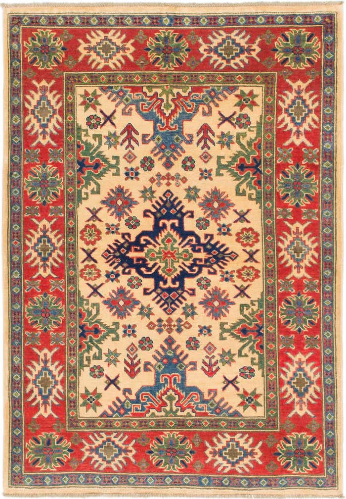 4' x 5' 10 Hand Knotted Kazak Rug