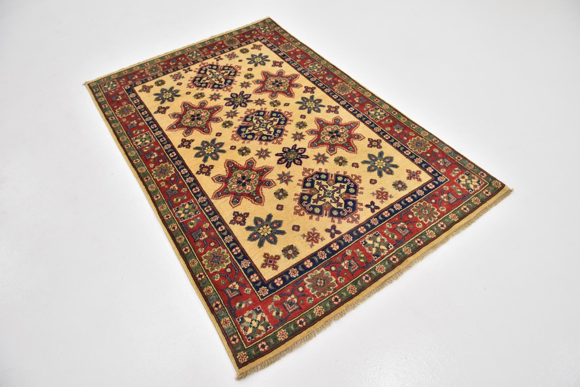 4' x 6' Hand Knotted Kazak Rug