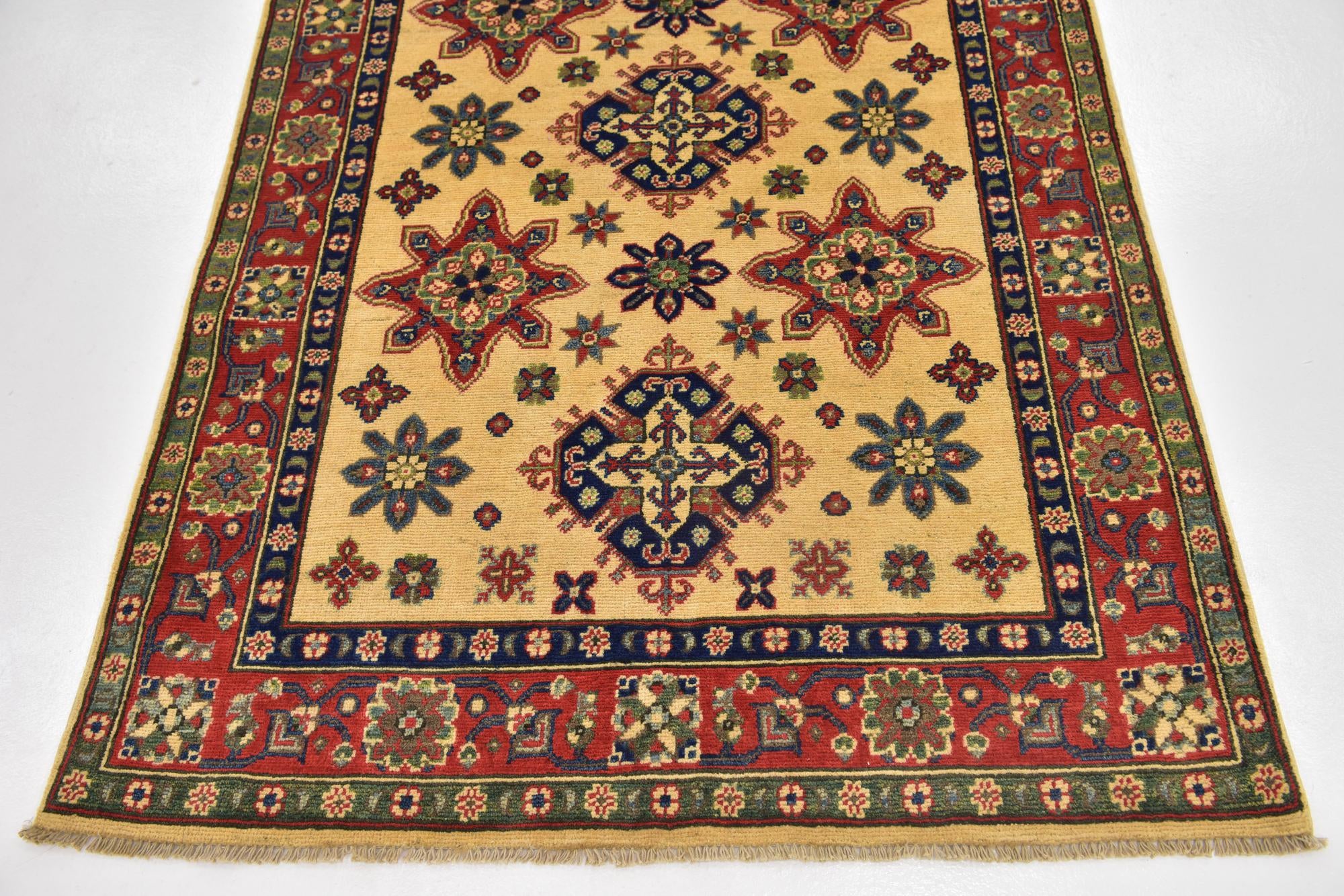 4' x 6' Hand Knotted Kazak Rug