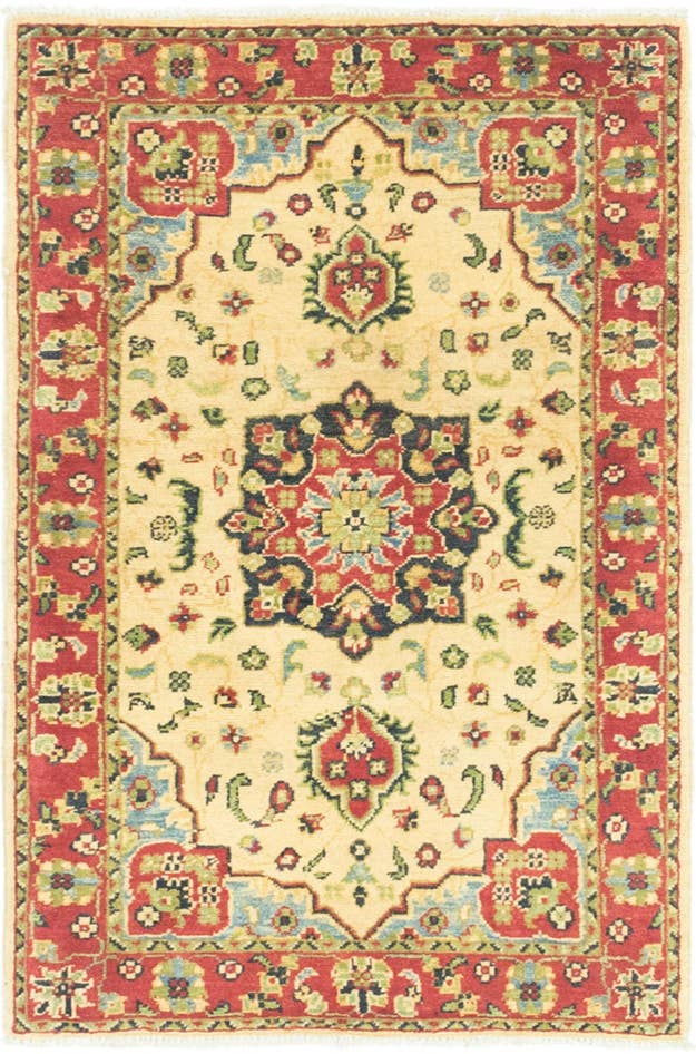 Detail image of 2' 6 x 3' 10 Hand Knotted Kazak Rug