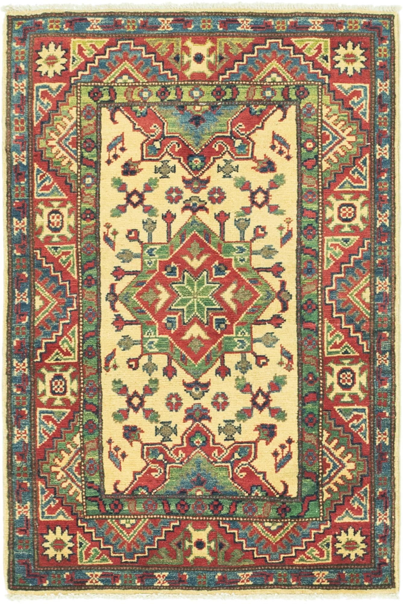 2' 9 x 4' 2 Hand Knotted Kazak Rug