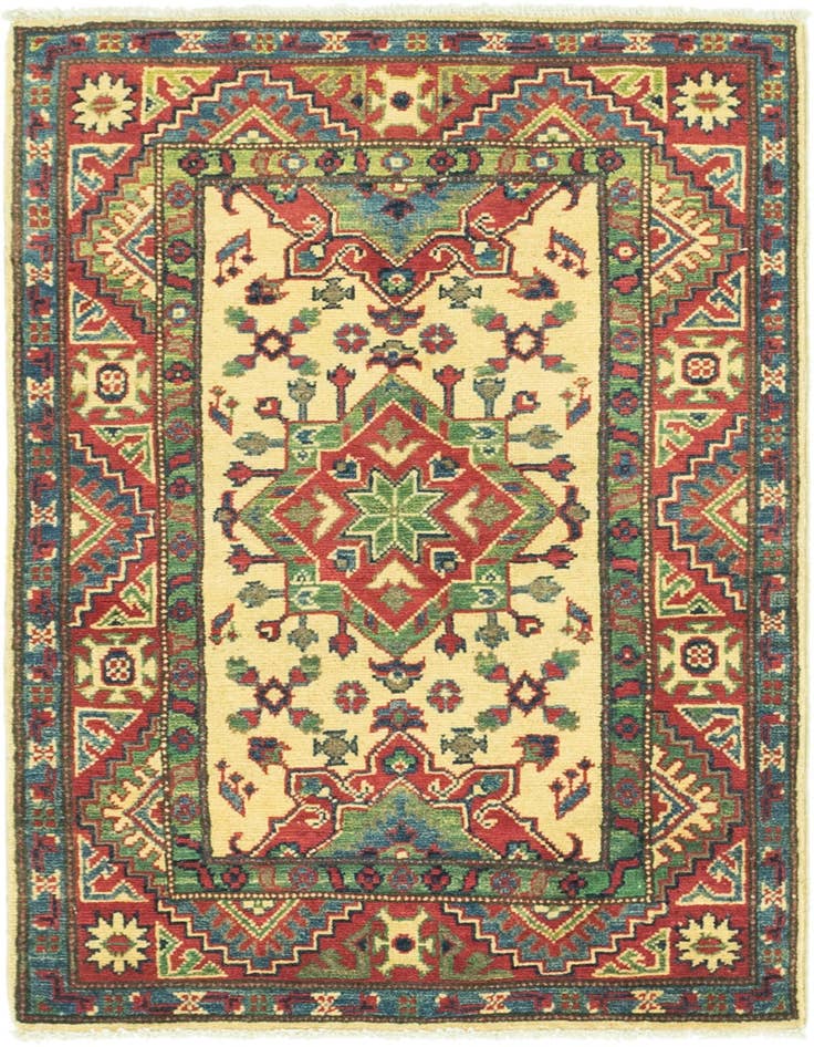 Detail image of 2' 9 x 4' 2 Hand Knotted Kazak Rug