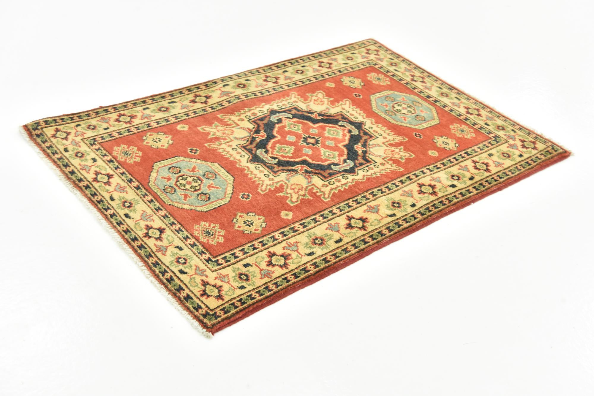 2' 9 x 4' Hand Knotted Kazak Rug