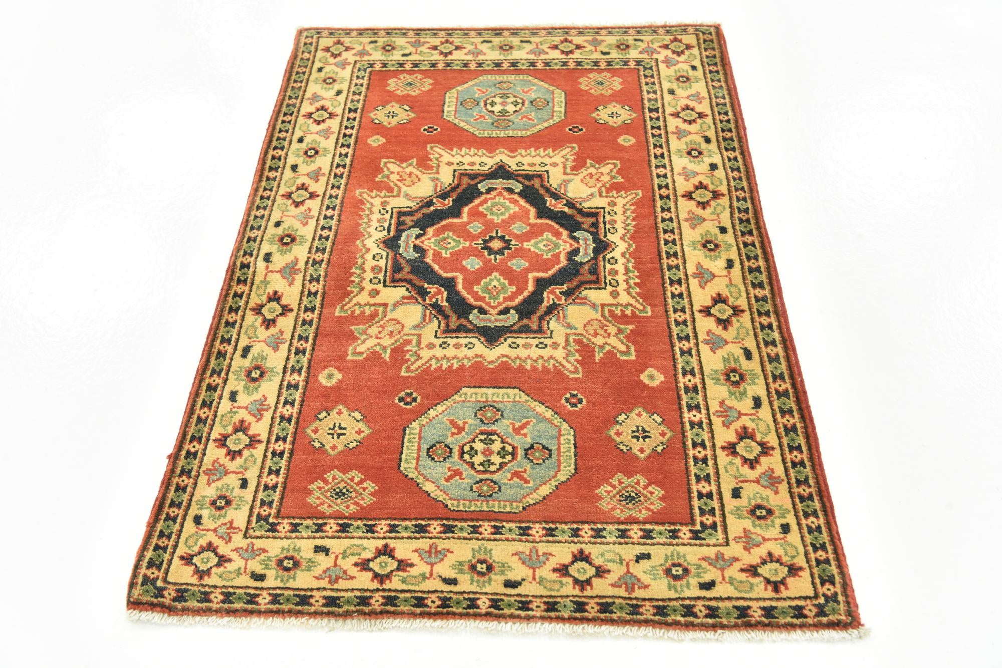 2' 9 x 4' Hand Knotted Kazak Rug