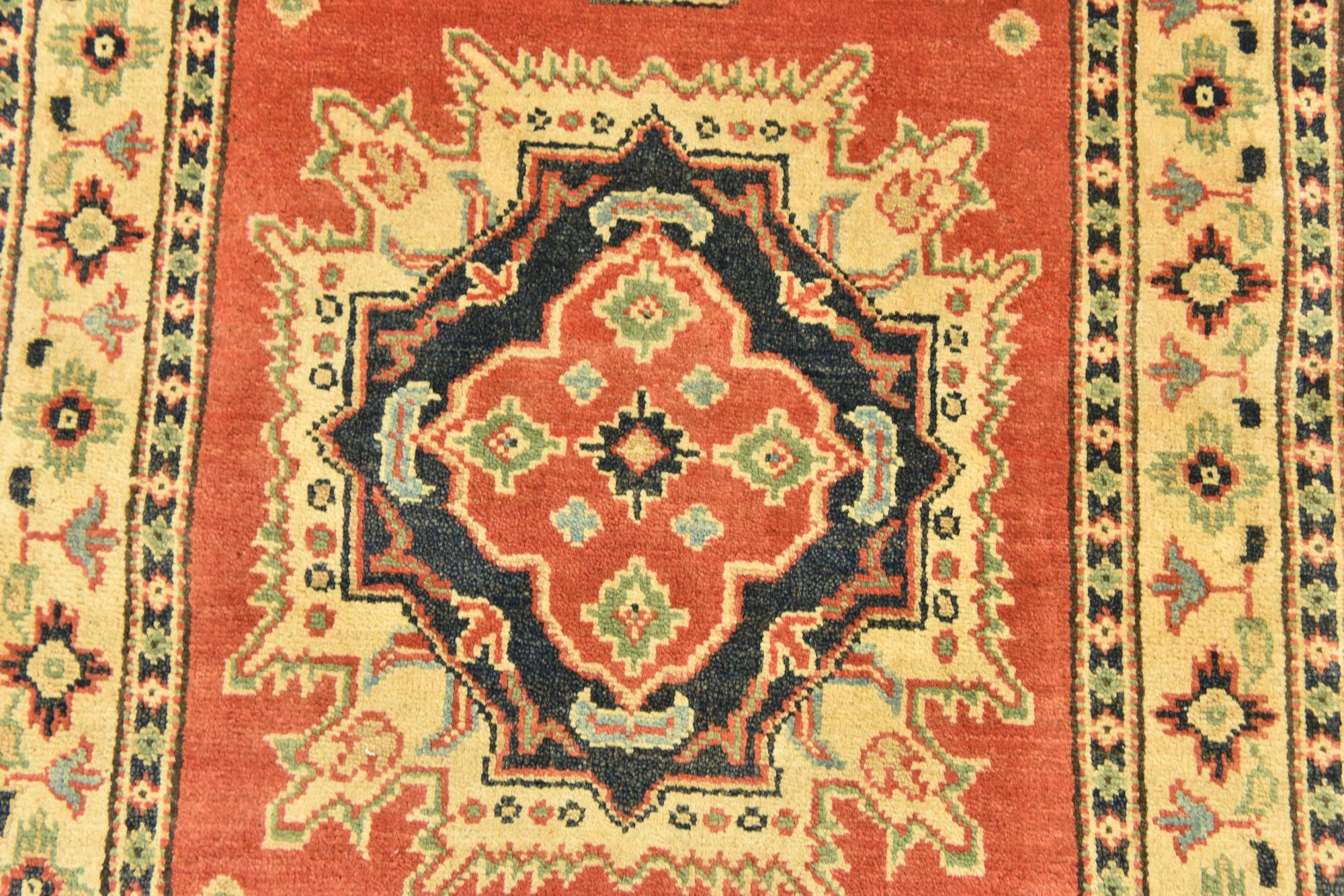 2' 9 x 4' Hand Knotted Kazak Rug