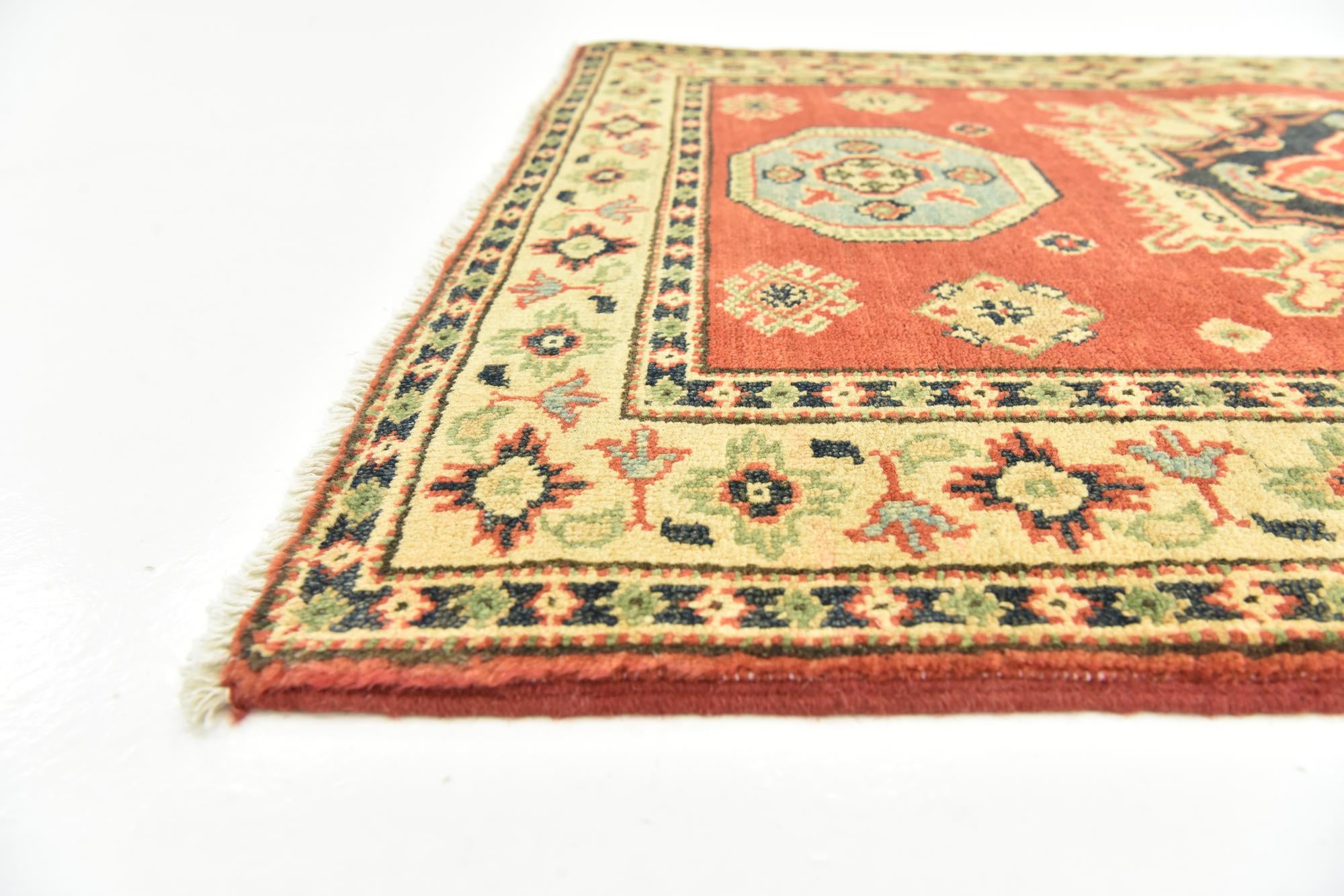 2' 9 x 4' Hand Knotted Kazak Rug