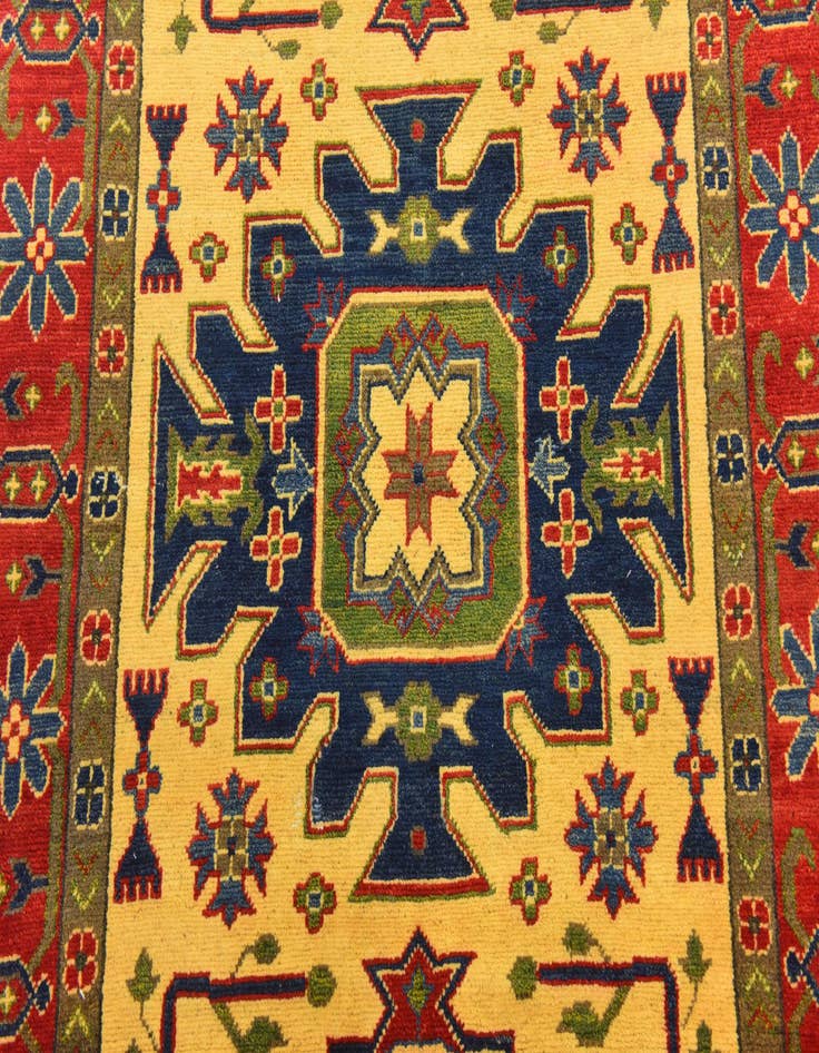 Detail image of 4' 1 x 6' 2 Hand Knotted Kazak Rug