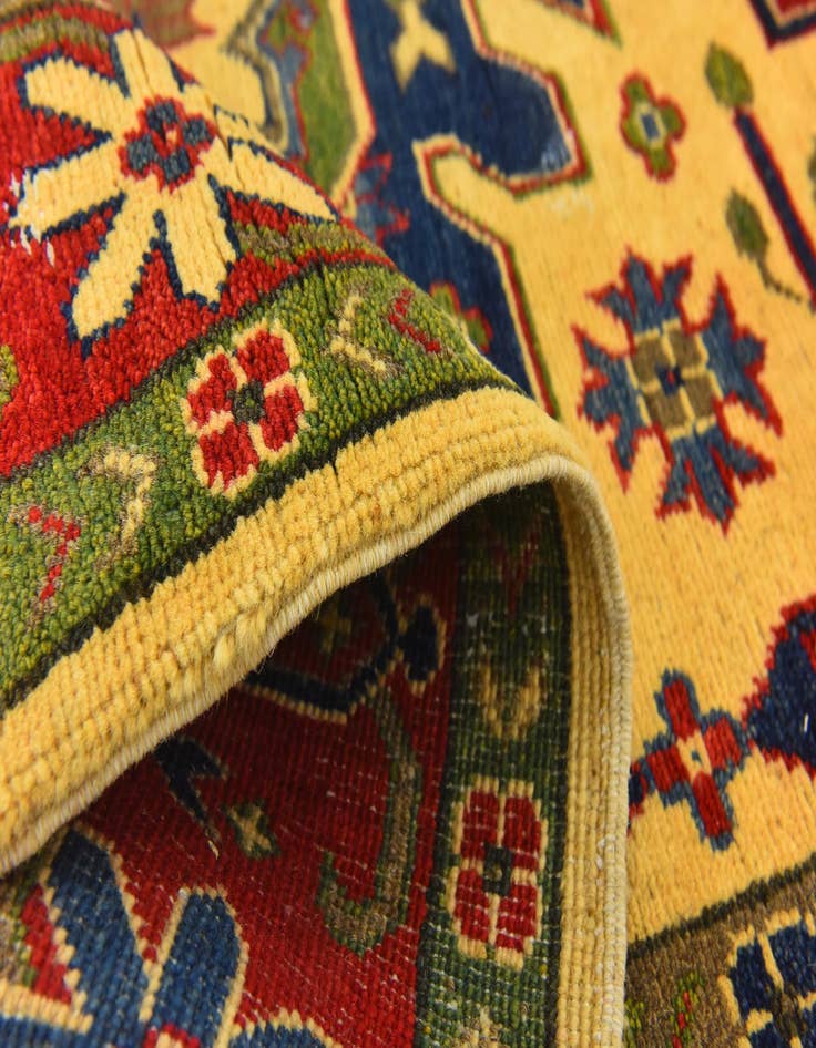 Detail image of 4' 1 x 6' 2 Hand Knotted Kazak Rug