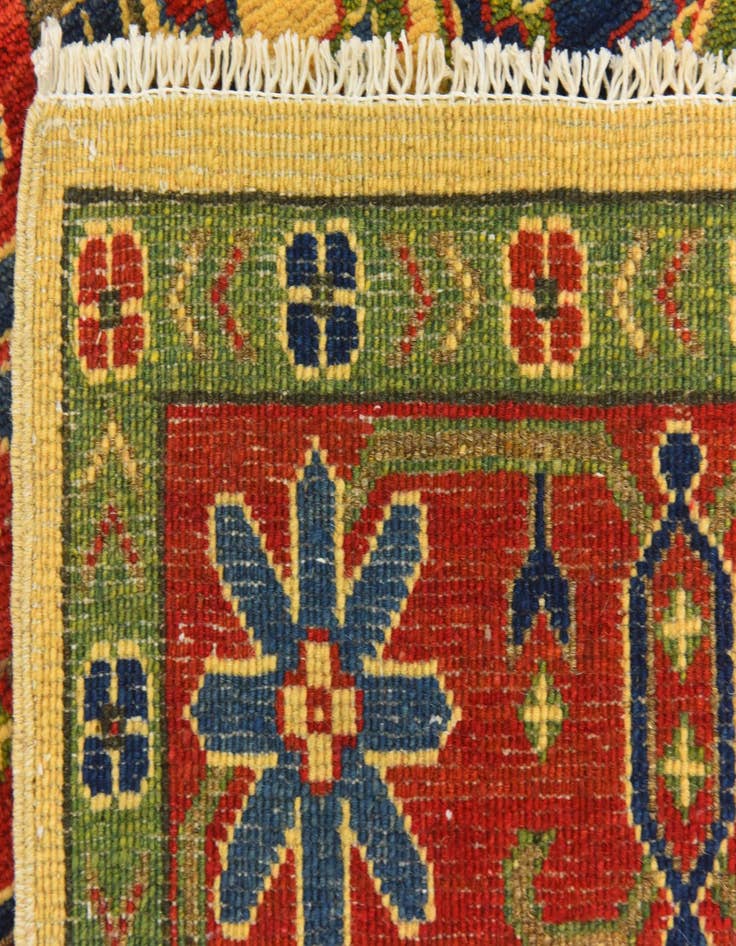 Detail image of 4' 1 x 6' 2 Hand Knotted Kazak Rug