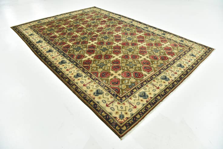 Detail image of 6' 9 x 9' 9 Hand Knotted Kazak Rug