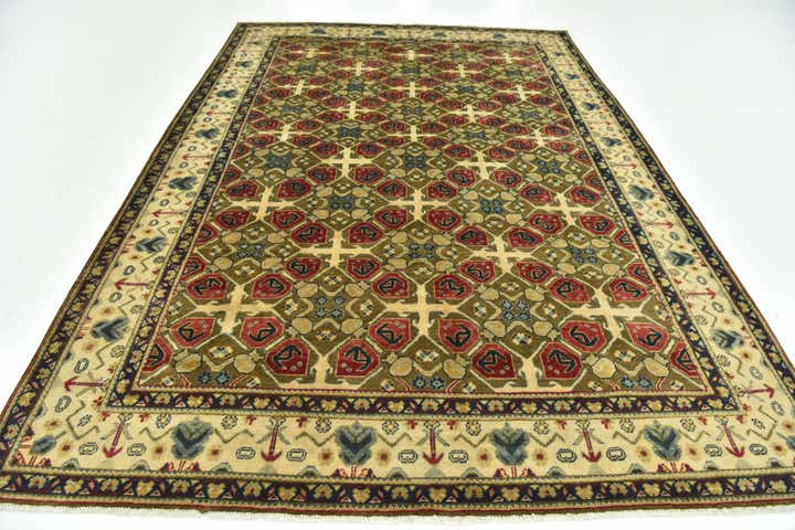 6' 9 x 9' 9 Hand Knotted Kazak Rug