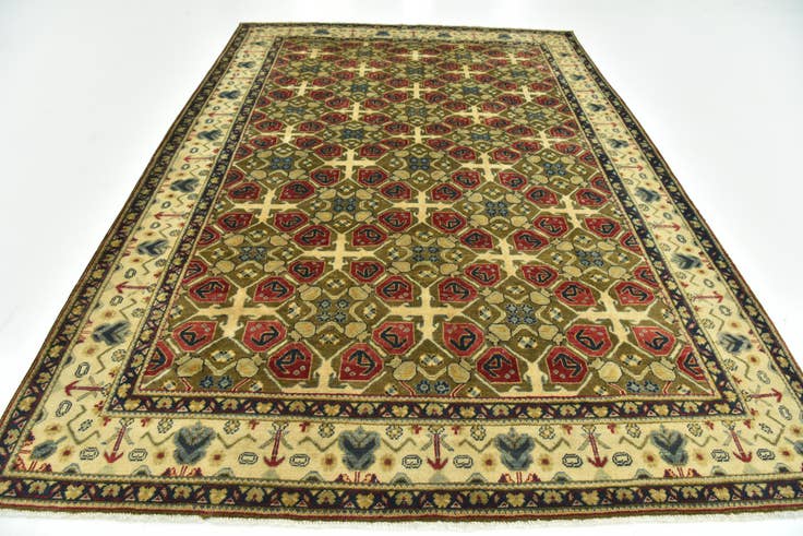Detail image of 6' 9 x 9' 9 Hand Knotted Kazak Rug