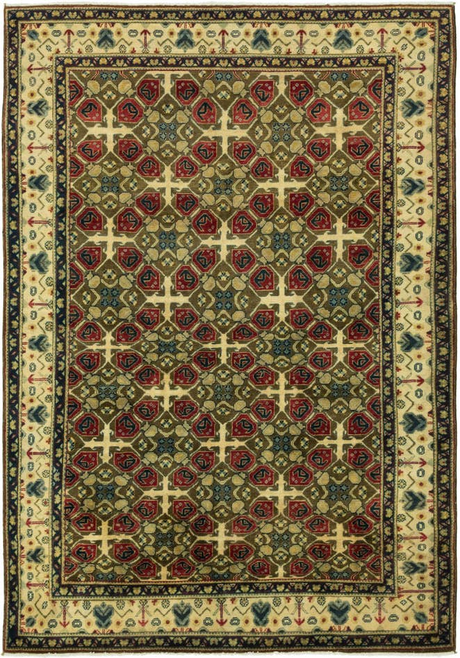 Detail image of 6' 9 x 9' 9 Hand Knotted Kazak Rug