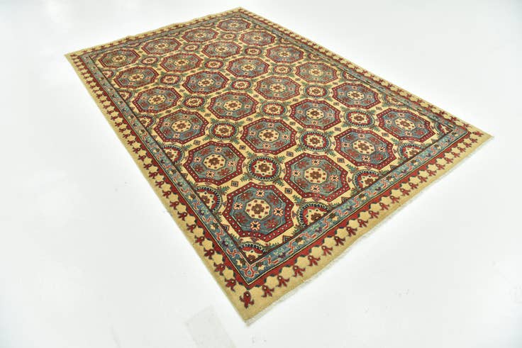 Detail image of 6' x 9' Hand Knotted Kazak Rug