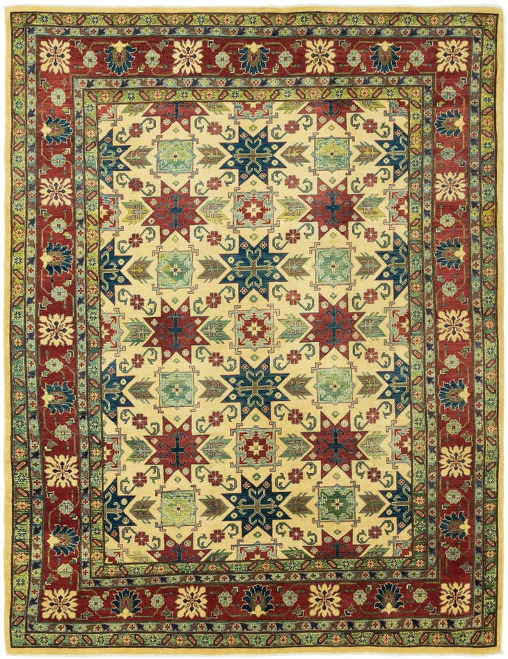 Detail image of 270cm x 355cm anudado a mano Kazak Alfombra