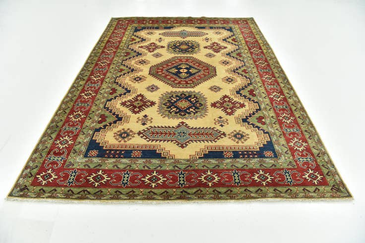 Detailansicht von 205cm x 280cm Handgeknüpft Kazak Teppich