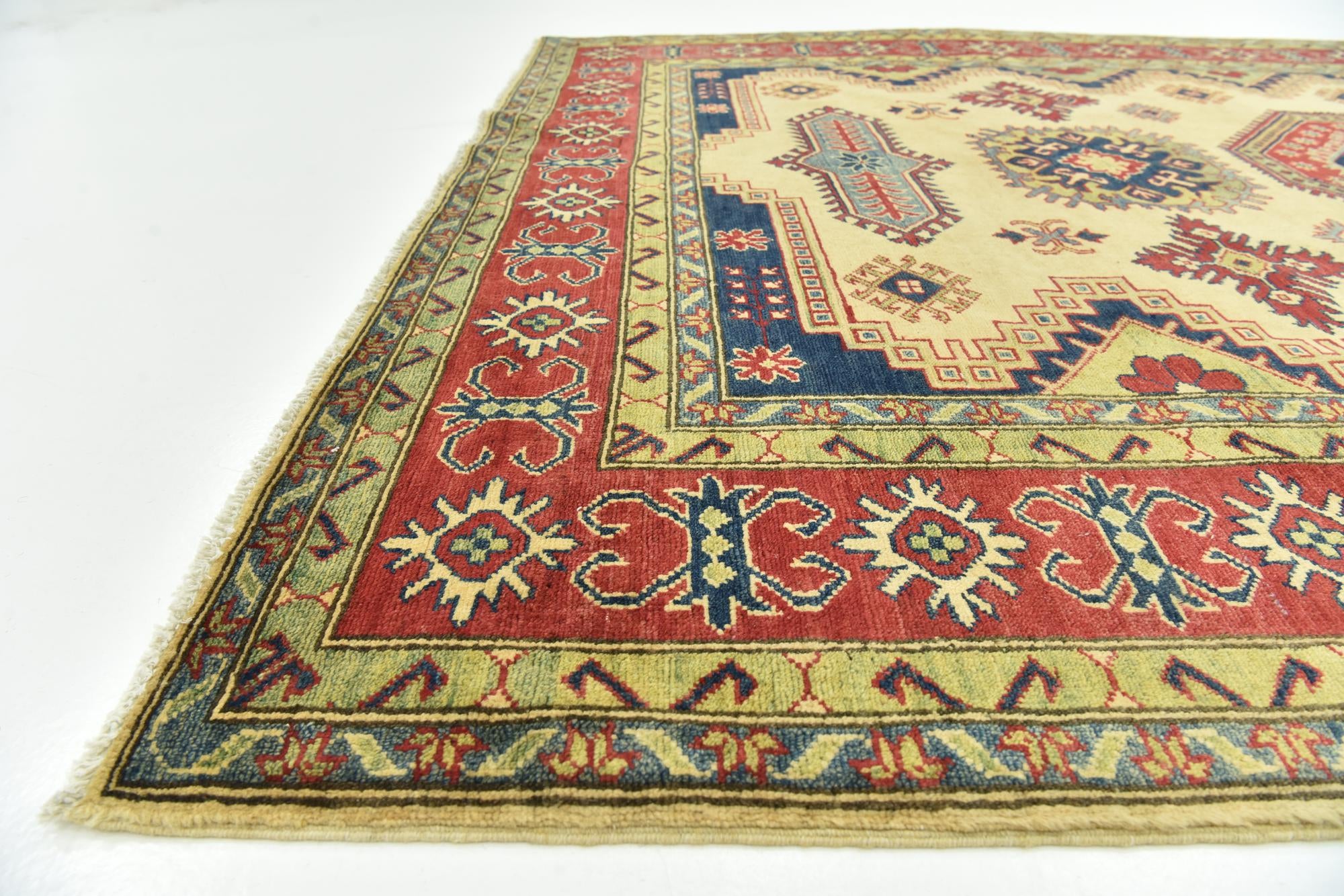6' 8 x 9' 2 Hand Knotted Kazak Rug