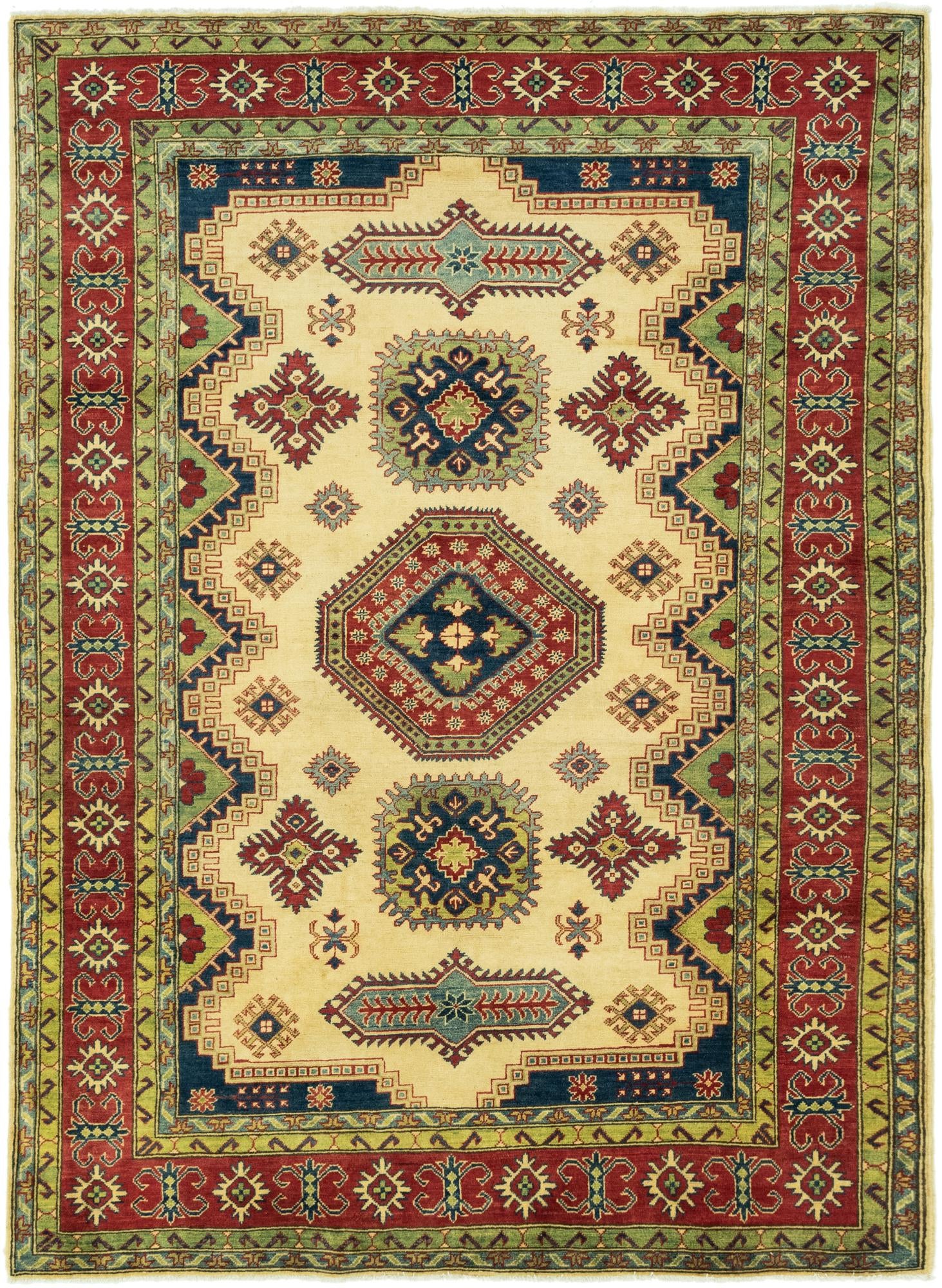 6' 8 x 9' 2 Hand Knotted Kazak Rug
