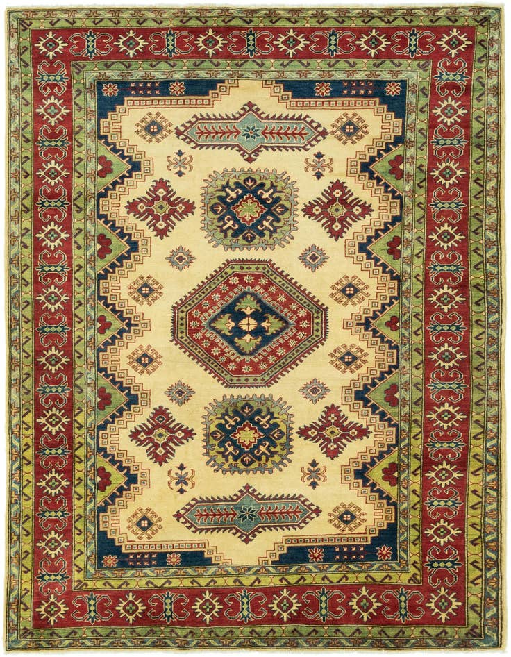 Detail image of 6' 8 x 9' 2 Hand Knotted Kazak Rug