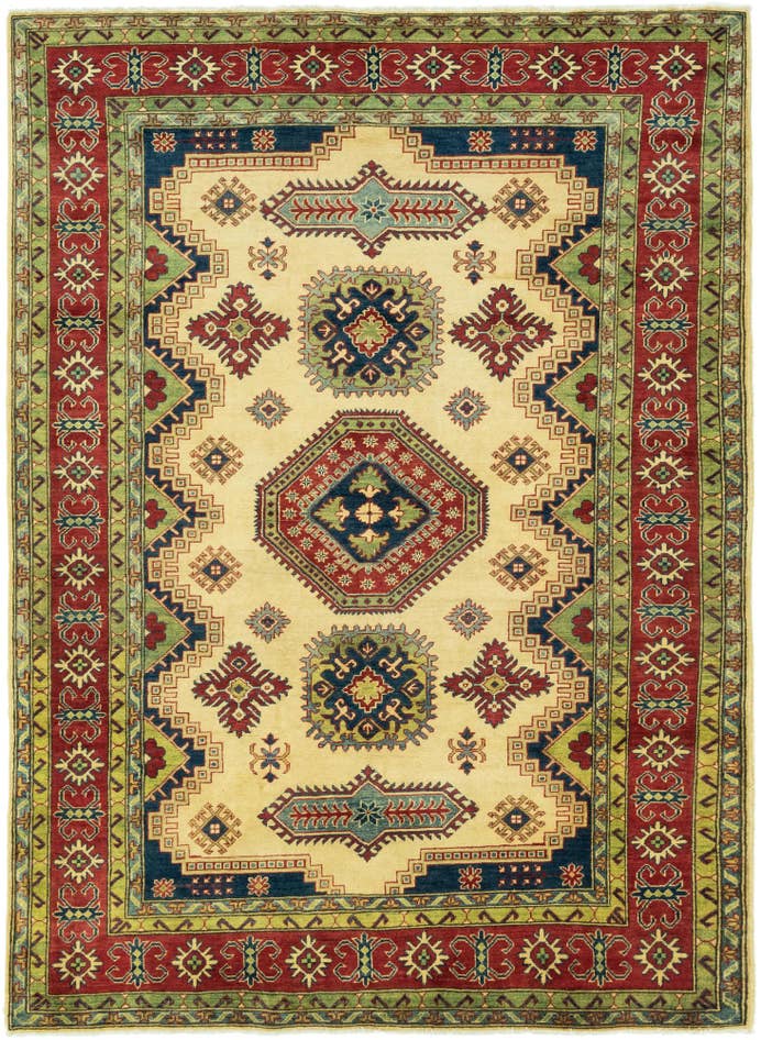 Detailansicht von 205cm x 280cm Handgeknüpft Kazak Teppich
