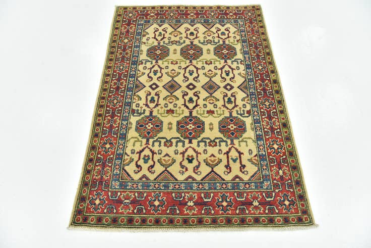 Detail image of 3' 4 x 5' Hand Knotted Kazak Rug