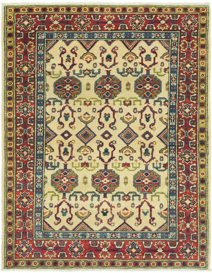 Detail image of 3' 4 x 5' Hand Knotted Kazak Rug